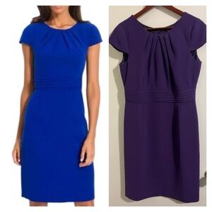 EUC Tahari Arthur S Levine Cap Sleeve Dress | Royal Purple | Size 8